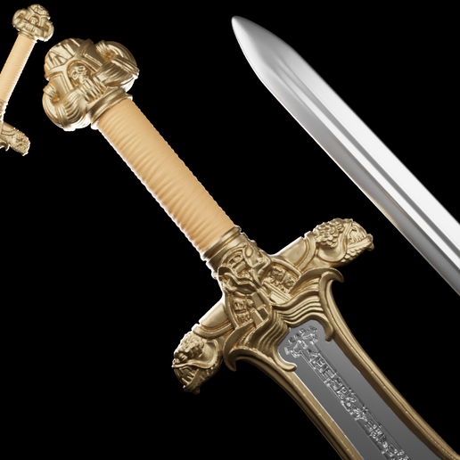 Download File Atlantean Sword Real Size Conan The Barbarian 3d Print Model Model To 3d Print Cults