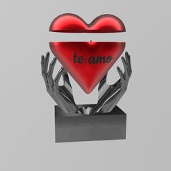 te-amo.jpg Fichier STL te amo COEUR ENTRE MAINS BOITE AMOUR STANDARD CADEAU SAINT VALENTIN POT FLEUR・Objet imprimable en 3D à télécharger