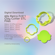 Cover-7.png 60s Retro Frill 1 Clay Cutter - Groovy STL Digital File Download- 10 sizes and 2 Earring Cutter Versions, cookie cutter