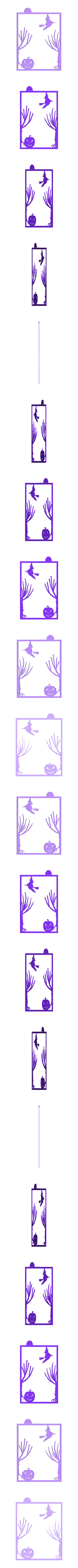 cadres halloween sorciere.stl Halloween frame