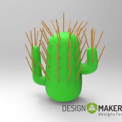 untitled.296.jpg STL-Datei Cactus toothpick kostenlos・Vorlage für den 3D-Druck zum herunterladen, AngryMaker3D
