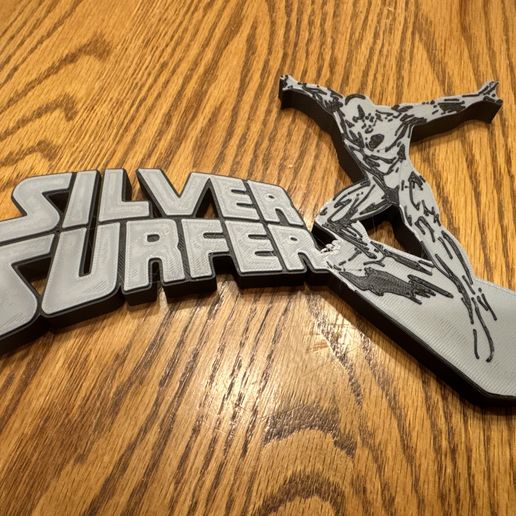 SILVER SURFER V3 Logo Display by MANIACMANCAVE3D