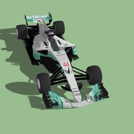 2017 F1 MERCEDES BENZ W08 3D model
