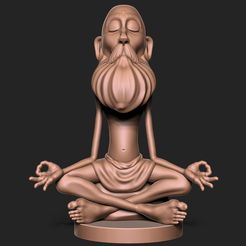 1.jpg Fichier STL gratuit Yogi Baba avec Base 2・Design à télécharger et à imprimer en 3D