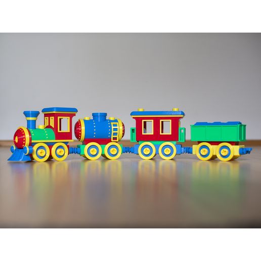 Mechanical Wooden Puzzle Train Car Creative 3D Model Building Kit 5U6T DIY B3P5 