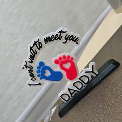 22.jpg STL file new baby. can't wait to meet you daddy・3D printing model to download