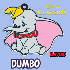 dumbo.png Archivo STL Llavero de Dumbo・Modelo imprimible en 3D para descargar