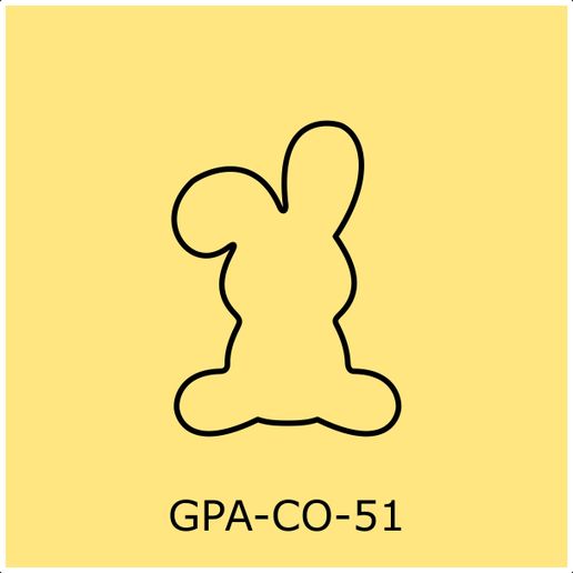 Cortador de galletas de pascua conejo 7 cm