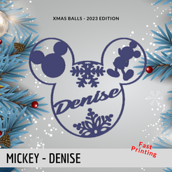 74.png STL file Christmas bauble - Mickey - Denise・Design to download and 3D print, JDM_Studio
