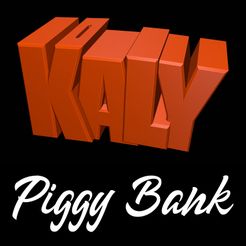 kaly_piggy_bank5.jpg STL-Datei Kaly Sparschwein - Individueller Wunschname・3D-druckbare Vorlage zum herunterladen