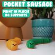 2.jpg STL file POCKET SAUSAGE, PRINT IN PLACE, ARTICULATED SAUSAGE・3D printable design to download