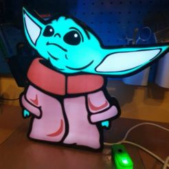 2.jpg 3D file grogu lamp・Template to download and 3D print