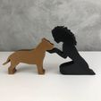 WhatsApp-Image-2023-01-16-at-17.35.05-1.jpeg Girl and her Pit bull (wavy hair) for 3D printer or laser cut