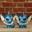 vaporeon_gleam.png Eeveelutions Chibi Fanart 19+ models Pokemon