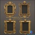 0-8.jpg 27 Mega Bundle Baroque & Classic Photo Frames - 3D Models STL/OBJ for CNC & 3D Print