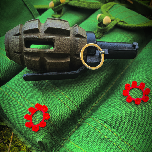 🔫 EchoBoom Airsoft modular F-1 impact grenade・ 3MF File