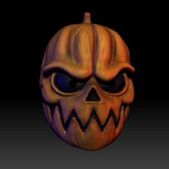 00.jpg STL-Datei Halloween-Kürbis-Maske herunterladen • Vorlage für den 3D-Druck, El_Chinchimoye