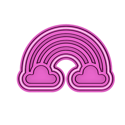 Rainbow-Clouds-v1.png Файл STL Милая радуга для печенья kwaii・Шаблон для 3D-печати для загрузки