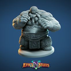 Dwarven_Brawler.jpg Archivo STL Miniaturas de bravucones enanos - Pre-apoyado・Modelo para descargar e imprimir en 3D