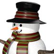 TG.jpg DOWNLOAD SNOWMAN 3D Model - Obj - FbX - 3d PRINTING - Christmas - Noel Christmas