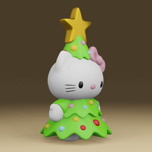 STL file Hello kitty Christmas 👋 ・3D printer model to download・Cults