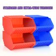 STAN DARDIANDIENTRASWIDEWERSIONS STL-Datei Fast-Print Stapelbehälter für Teile / Lagerboxen・3D-druckbare Vorlage zum herunterladen
