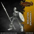 Skeleton-Spearman-1.jpg Skeleton Horde - 16 x 32mm scale skeleton miniatures