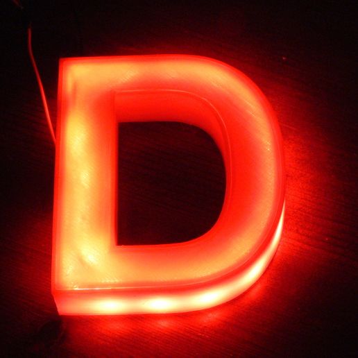 Free 3D file Illuminated Letter D, The Illuminated Letter D・3D printer