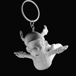 MARIO_01.png STL-Datei Schlüsselanhänger Super Mario 64・3D-Druckvorlage zum Herunterladen