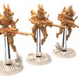 untitled.5283.jpg Cinan - Anubis - Peret - Mekhir : Line, Battle Drone, space robot guardians of the Necropolis, modular posable miniatures