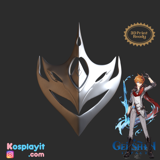 🎲 Genshin Impact - Childe Mask - Digital 3D Model Files - Childe ...