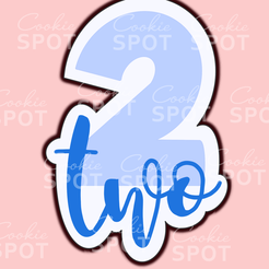 Untitled_Artwork-4.png STL file Number Two Cookie Cutter・3D print model to download