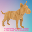 3.png Bull terrier dog,3D MODEL STL FILE FOR CNC ROUTER LASER & 3D PRINTER