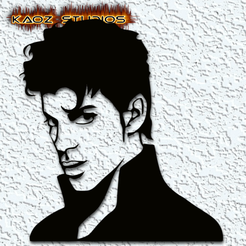 project_20231002_1455277-01.png STL file Prince wall art Prince wall decor 2d art famous music artist・3D printable model to download