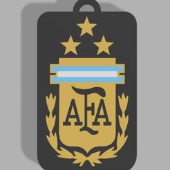 AFA3.jpg STL-Datei AFA Schlüsselanhänger Argentinien Nationalmannschaft Meister 2022・3D-druckbare Vorlage zum herunterladen