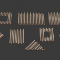CAP.png 3D file Gaslands Corrugated Armor Plate Set・3D print design to download