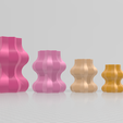 Capture1.png Wiggle Vase 2 STL File - Digital Download -5 Sizes- Homeware, Minimalist Modern Design