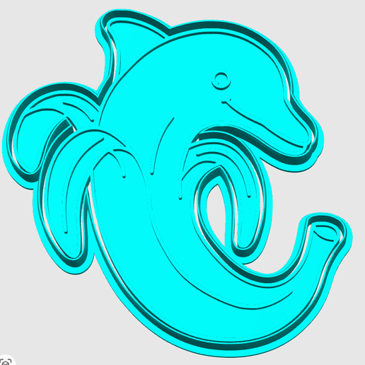 DELFINI BANANINI BANANINI COOKIE CUTTER BRAINROT 3D model