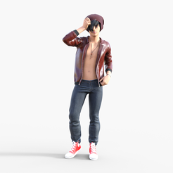 Realistic-Human-Male-6.png Télécharger le fichier OBJ Homme réaliste Low Poly Rigged • Objet imprimable en 3D, CGArtstudio2021
