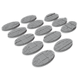 75mm-x-42mm-Oval-4.png 75mm x 42mm Oval Scenic Wargaming Bases - Stone Bricks & Slabs