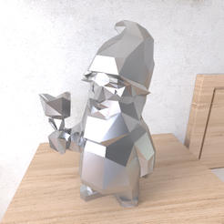 gnomo.png STL file LowPoly Gnome・3D print model to download, RandomThings