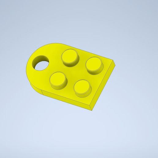 Lego Platte 2x2 mit Loch 3D model