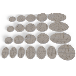 Large-Bases-1.png Large Scenic Wargaming Bases (60mm, 80mm, 90mm, 100mm, 130mm, 170mm) - Stone Bricks & Slabs