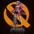 carlos-silva-mx-nurse-2.jpg Cyberpunk Nurse Girl with Robot - Stylized Anime 3D Print Model