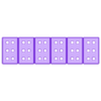 1x6_block.stl Braille magnetic blocks - a word learning kit