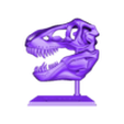 Escultura Ossos Dinossauro T-Rex - Fóssil Crânio.stl Dinosaur T-Rex Bone Sculpture - Skull Fossil