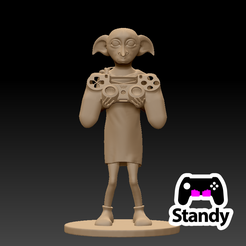 1.png OBJ file DOBBY CONTROLLER STAND PS4-PS5・3D printable model to download