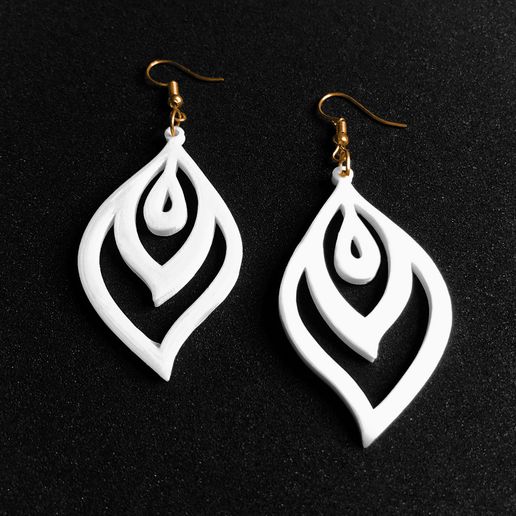 Leaf Earrings 3D model