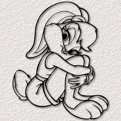 project_20230621_1759540-01.png Lola Hase Wandkunst Bugs Bunny Wanddekor 2d Kunst Fanart