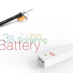 Battery-for-Soldering-Iron.jpg Download free STL file 3s Battery for Soldering Iron • Model to 3D print, perinski